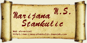 Marijana Stankulić vizit kartica